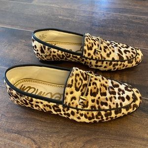 Sam Edelman leopard pony hair loafers size 7